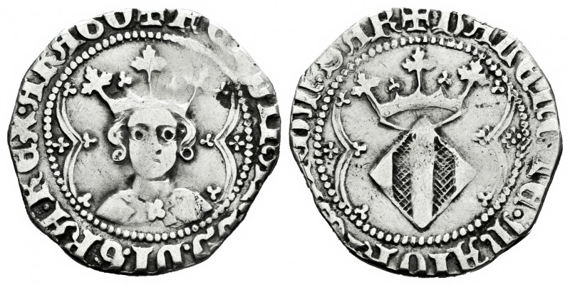 The Crown of Aragon. Ferdinand I (1412-1416). 1 real. Valencia. (Cru-773). Ag. 2...
