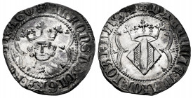 The Crown of Aragon. Alfonso IV (1327-1336). 1 real. Valencia. (Cru-864.1). (Cru C.G-2907 e). Anv.: ✠ ALFONSUS • DI • GRA • ARAGO. Rev.: ✠ VALENCIE • ...