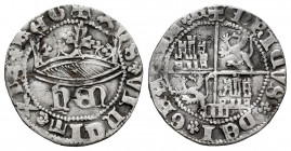 Kingdom of Castille and Leon. Henry IV (1399-1413). 1/2 real. Segovia. (Bautista-933 var). Anv.: + XPS ✿ VINCIT ✿ XPS ✿ REG . Rev.: + ENRICVS ✿ DEI ✿ ...