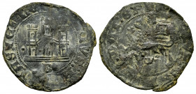Kingdom of Castille and Leon. Henry IV (1399-1413). 1 maravedi. Burgos. (Bautista-958.2 var). Ve. 3,25 g. Double coutermark: Tower. Almost VF/Choice F...