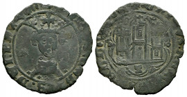 Kingdom of Castille and Leon. Henry IV (1399-1413). Cuartillo. Cuenca. (Bautista-1007.1). Ae. 2,16 g. With star on the left of the bust. Choice F. Est...