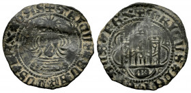 Kingdom of Castille and Leon. Henry IV (1399-1413). 1/2 cuartillo. Segovia. (Bautista-1053). Ve. 1,49 g. Wavy flan. Scarce. Choice VF. Est...90,00. 
...