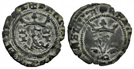 Catholic Kings (1474-1504). Blanca. Toledo. (Cal-53 var). Anv.: F crowned between T-T crowned. Ae. 0,88 g. Scarce. VF. Est...40,00. 

Spanish Descri...