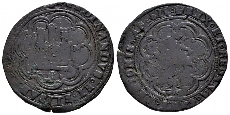 Catholic Kings (1474-1504). 4 maravedis. Toledo. M. (Cal-152). (Rs-775). Ae. 9,8...