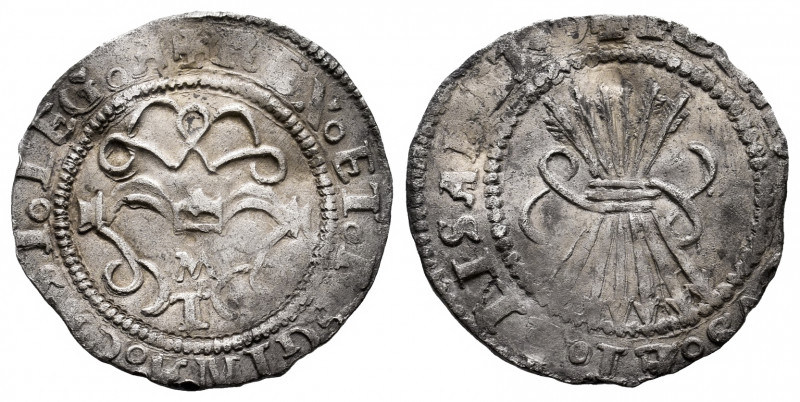 Catholic Kings (1474-1504). 1/2 real. Toledo. (Cal-288). Ag. 1,61 g. M - T Under...