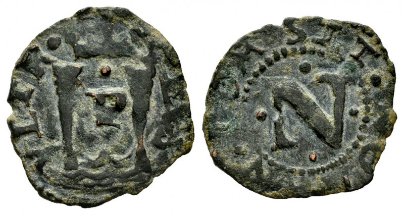 Charles I (1516-1556). Cornado. Pamplona. (Cal-43). Anv.: Pillars of Hercules ov...