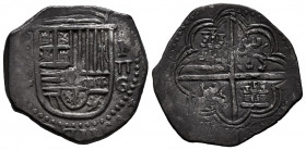 Philip II (1556-1598). 2 reales. 1595. Granada. F. (Cal-325). Ae. 6,68 g. Patina. Scarce. VF. Est...200,00. 

Spanish Description: Felipe II (1556-1...