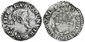 Philip II (1556-1598). 1 tari. ND. Naples. GR/VP. (Tauler-642). (Vti-336). (Mir-175/1). Ag. 5,94 g. VF. Est...80,00. 

Spanish Description: Felipe I...