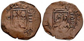 Philip III (1598-1621). 8 maravedis. 1603. Cuenca. (Cal-297). (Jarabo-Sanahuja-D67). Ae. 5,80 g. VF. Est...35,00. 

Spanish Description: Felipe III ...