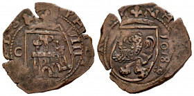 Philip III (1598-1621). 8 maravedis. 1618. Cuenca. (Cal-302). (Jarabo-Sanahuja-D71). Ae. 4,33 g. Double strike. VF. Est...25,00. 

Spanish Descripti...
