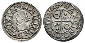 Philip III (1598-1621). 1/2 croat. 1619. Barcelona. (Cal-384). (Cru C.G-4342-n). Ag. 1,63 g. Choice VF. Est...70,00. 

Spanish Description: Felipe I...
