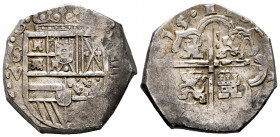 Philip III (1598-1621). 4 reales. 1615. Sevilla. V. (Cal-817). Ag. 13,62 g. Scarce. Choice VF. Est...300,00. 

Spanish Description: Felipe III (1598...