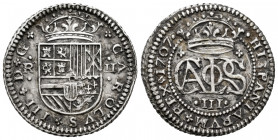 Charles III The Pretender (1701-1714). 2 reales. 1707. Barcelona. (Cal-27). Ag. 5,44 g. Deposits. Cleaning scratches. Choice VF. Est...85,00. 

Span...