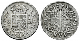Philip V (1700-1746). 1 real. 1743. Madrid. JA. (Cal-460). Ag. 2,95 g. Choice VF. Est...60,00. 

Spanish Description: Felipe V (1700-1746). 1 real. ...