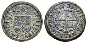Philip V (1700-1746). 1 real. 1721. Sevilla. J. (Cal-645). Ag. 2,83 g. Toned. Choice VF. Est...60,00. 

Spanish Description: Felipe V (1700-1746). 1...