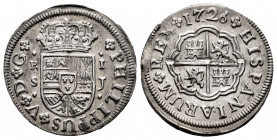 Philip V (1700-1746). 1 real. 1726. Sevilla. J. (Cal-649). Ag. 2,67 g. Scratches. Toned. Almost XF. Est...35,00. 

Spanish Description: Felipe V (17...