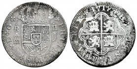 Philip V (1700-1746). 2 reales. 1719. Segovia. J. (Cal-949). Ag. 5,32 g. Scarce. Choice F. Est...50,00. 

Spanish Description: Felipe V (1700-1746)....