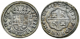 Philip V (1700-1746). 2 reales. 1722. Sevilla. J. (Cal-980). Ag. 5,76 g. Toned. Almost XF. Est...100,00. 

Spanish Description: Felipe V (1700-1746)...