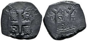 Philip V (1700-1746). 8 reales. 1738. Lima. N. (Cal-1313). Ag. 25,77 g. Dark patina. VF. Est...400,00. 

Spanish Description: Felipe V (1700-1746). ...