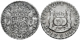 Ferdinand VI (1746-1759). 8 reales. 1751. Mexico. MF. (Cal-475). Ag. 26,89 g. Toned. Almost XF/Choice VF. Est...500,00. 

Spanish Description: Ferna...