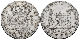 Ferdinand VI (1746-1759). 8 reales. 1758. Mexico. MM. (Cal-494). Ag. 26,84 g. Minor scratches. VF/Choice VF. Est...300,00. 

Spanish Description: Fe...