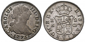 Charles III (1759-1788). 2 reales. 1775. Sevilla. CF. (Cal-783). Ag. 5,80 g. Toned. Almost VF/VF. Est...35,00. 

Spanish Description: Carlos III (17...