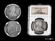 Charles III (1759-1788). 8 reales. 1782. Mexico. FF. (Cal-1122). Ag. From the El Cazador shipwreck. NGC-Genuine. NGC. Est...90,00. 

Spanish Descrip...