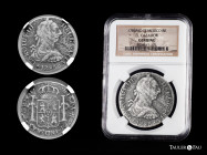 Charles III (1759-1788). 8 reales. 1783. Mexico. FF. (Cal-1124). Ag. From the El Cazador shipwreck. NGC-Genuine. NGC. Est...90,00. 

Spanish Descrip...
