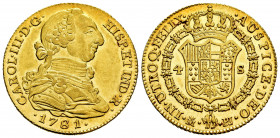 Charles III (1759-1788). 4 escudos. 1781. Madrid. PJ. (Cal-1785). Au. 13,55 g. It retains some luster. XF/AU. Est...750,00. 

Spanish Description: C...