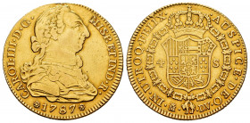 Charles III (1759-1788). 4 escudos. 1787. Madrid. DV. (Cal-1793). Au. 13,44 g. Removed from Jewelry. Almost VF/VF. Est...650,00. 

Spanish Descripti...