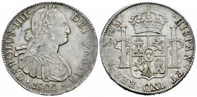 Charles IV (1788-1808). 8 reales. 1800. Mexico. FM. (Cal-965). Ag. 26,94 g. Soft tone. Almost XF. Est...300,00. 

Spanish Description: Carlos IV (17...