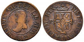 Ferdinand VII (1808-1833). 12 dineros. 1812. Mallorca. (Cal-24). Ae. 6,51 g. Cleaning hairlines. Good strike for this type. Choice VF. Est...85,00. 
...