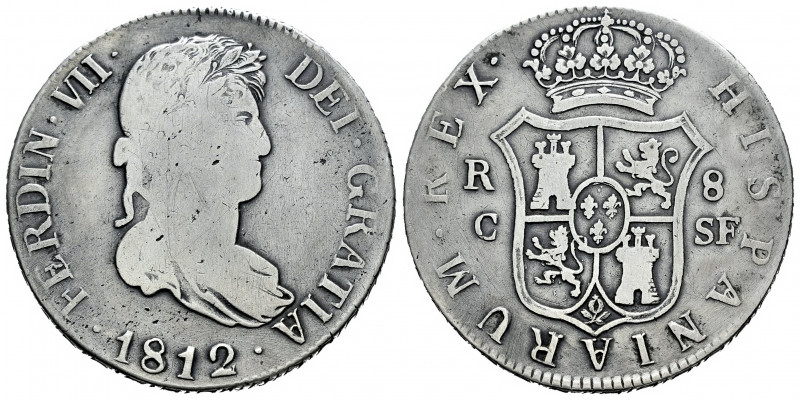 Ferdinand VII (1808-1833). 8 reales. 1812. Cataluña, minted in Mallorca. SF. (Ca...