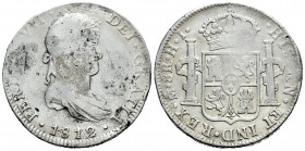 Ferdinand VII (1808-1833). 8 reales. 1812. Mexico. HJ. (Cal-1320). Ag. 26,80 g. Scratches on obverse. Choice F/Almost VF. Est...60,00. 

Spanish Des...