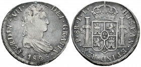 Ferdinand VII (1808-1833). 8 reales. 1825. Potosí. JL. (Cal-1394). Ag. 26,79 g. Toned. Almost VF/VF. Est...90,00. 

Spanish Description: Fernando VI...