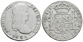 Ferdinand VII (1808-1833). 8 reales. 1825. Potosí. JL. (Cal-1394). Ag. 26,84 g. Minor nicks. Cleaned. Choice F/Almost VF. Est...50,00. 

Spanish Des...