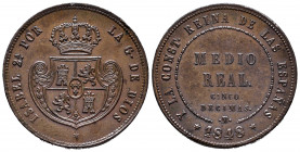 Elizabeth II (1833-1868). Medio real. 1848. Madrid. (Cal-152). Ae. 18,95 g. Minor nicks. XF. Est...180,00. 

Spanish Description: Isabel II (1833-18...