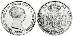 Elizabeth II (1833-1868). 20 reales. 1850. Madrid. (Cal-592). Ag. 26,05 g. Slightly cleaned. Almost XF/Choice VF. Est...110,00. 

Spanish Descriptio...