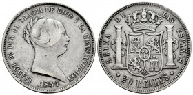 Elizabeth II (1833-1868). 20 reales. 1854. Madrid. (Cal-596). Ag. 25,88 g. Minor nicks on edge. Almost VF. Est...100,00. 

Spanish Description: Isab...