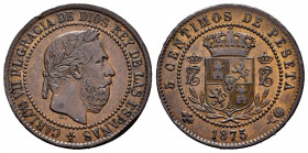 Carlos VII (1872-1876). 5 centimos. 1875. Oñate. (Cal-2). Ae. 4,15 g. Almost XF. Est...100,00. 

Spanish Description: Centenario de la Peseta (1868-...
