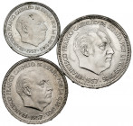 Spanish State (1936-1975). Complete series. 1957. Barcelona. BA. (Cal-type 33). I Ibero-American Exhibition of Numismatics and Medals. AU. Est...175,0...