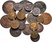 Lot of 21 coins of Isabel II. Variety of values, mints and dates. Interesting. Ae. TO EXAMINE. Almost F/Choice VF. Est...200,00. 

Spanish Descripti...