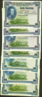 Conjunto de 7 billetes de 100 Pesetas emitidos el 1 de Julio de 1925, sin serie y con todas las series conocidas A, B, C, D, E y F. (Edifil 2021: 323,...