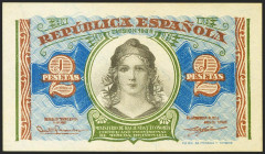 2 Pesetas. 1938. Serie A. (Edifil 2021: 393). Apresto original. SC-.