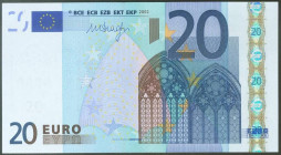 20 Euros. 1 de Enero de 2002. Firma Draghi. Serie H (Eslovenia). (Edifil 2021: 488B). SC.