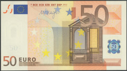 50 Euros. 1 de Enero de 2002. Firma Draghi. Serie V (España). (Edifil 2017: 489B). SC.