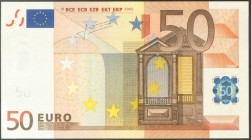 50 Euros. 1 de Enero de 2002. Firma Trichet. Serie V (España). (Edifil 2021: 489A). SC.