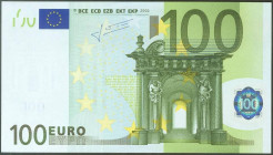 100 Euros. 1 de Enero de 2002. Firma Trichet. Serie S (Italia). (Edifil 2021: 490A). SC.