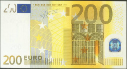200 Euros. 1 de Enero de 2002. Firma Trichet. Serie X (Alemania). (Edifil 2017: 491). SC.