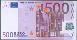 500 Euros. 1 de Enero de 2002. Firma Trichet. Serie X (Alemania). (Edifil 2021: 492A). SC.